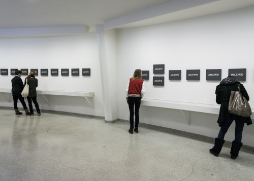 On Kawara. On Kawara—Silence, Solomon R. Guggenheim Museum, New York, February 6 to May 3, 2015. Installation view. Photograph: David Heald © Solomon R. Guggenheim Foundation.